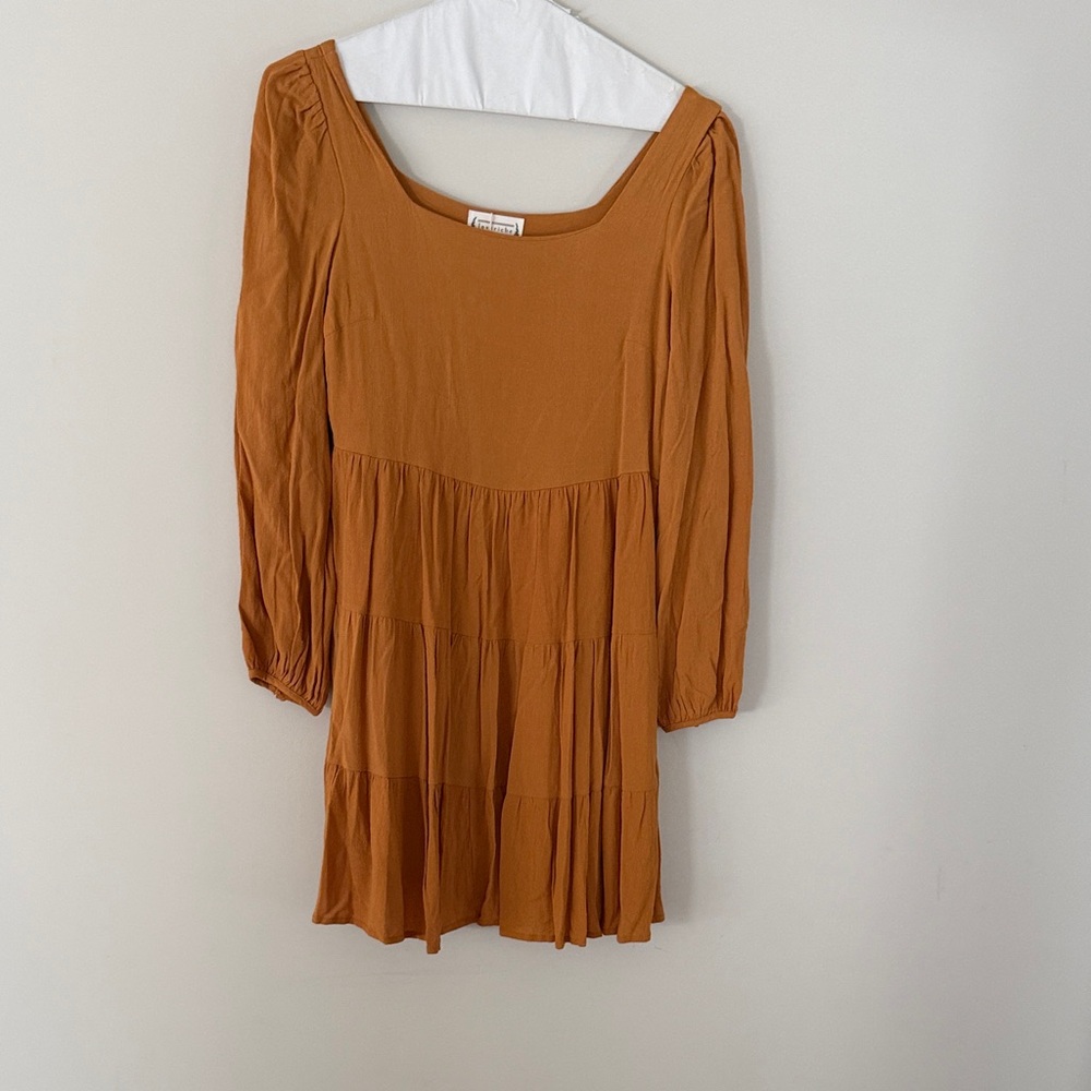 Love Riche Terracotta Long Sleeve Dress